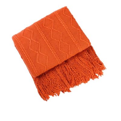 Blanket Queen Size Blanket Soft Blanket On Sofa Bed Plaids Adult Home Textile Solid Color Blanket Travel Pillows (Color : Orange, Size : 130x210 CM)