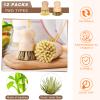 12 Pcs Bamboo Dish Brush, Wooden Scrubber Sisal Bristle Kitchen Wood Brushes for Cleaning Mini Dish Scrubber for Food Pan Pot Sink Fruit and Vegetable Wash view 2