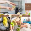 12 Pcs Bamboo Dish Brush, Wooden Scrubber Sisal Bristle Kitchen Wood Brushes for Cleaning Mini Dish Scrubber for Food Pan Pot Sink Fruit and Vegetable Wash view 3