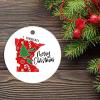 Christmas Ornament Merry Christmas Minnesota State Customized Round Ceramic Ornament Minnesota State for Boys Girls Round Ceramic Christmas Decoration view 2