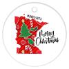 Christmas Ornament Merry Christmas Minnesota State Customized Round Ceramic Ornament Minnesota State for Boys Girls Round Ceramic Christmas Decoration view 4