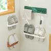 CTVR Wall Mounted Slippers Rack, 3 in 1 Door Shoe Hanger, Hotel Shoe Holders Shelf, Bathroom Towel Storage Stand Organizer, Suitable for Most Shoes view 3