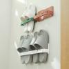 CTVR Wall Mounted Slippers Rack, 3 in 1 Door Shoe Hanger, Hotel Shoe Holders Shelf, Bathroom Towel Storage Stand Organizer, Suitable for Most Shoes view 4