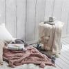 Bannr Blanket Queen Size Chenille Plaid Throw Blanket, Super Soft Chunky Knit Blankets Travel Pillows (Color : Pink, Size : 130x160cm) view 2