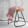 Bannr Blanket Queen Size Chenille Plaid Throw Blanket, Super Soft Chunky Knit Blankets Travel Pillows (Color : Pink, Size : 130x160cm) view 3
