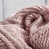 Bannr Blanket Queen Size Chenille Plaid Throw Blanket, Super Soft Chunky Knit Blankets Travel Pillows (Color : Pink, Size : 130x160cm) view 4