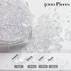 VEGCOO 5000 Pieces Scatter Crystals, Wedding Table Decorative Acrylic Crystals, Confetti Diamonds Crystal Rhinestones 3 mm, 4 mm, 6 mm for Vase Filler Wedding Christmas Party (Transparent) view 2