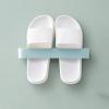 CTVR Hanging Slippers Rack, Plastic Door Shoe Hanger, Shoe Holders Shelf, Bathroom Towel Storage Stand Organizer, Multifunctional, Blue view 1