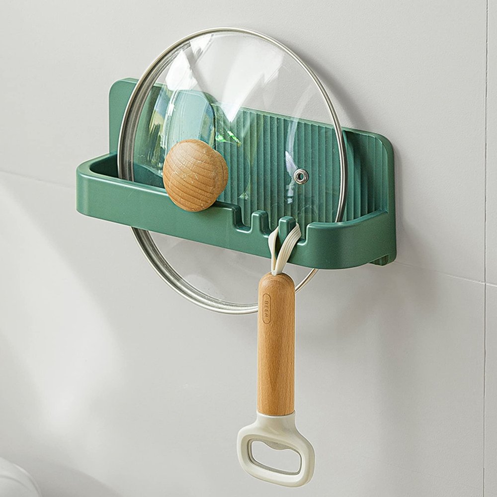CTVR Wall Mounted Slippers Rack, Plastic Door Shoe Hanger, Shoe Holders Shelf Band Slot, Pot Cover Stand, Bathroom Towel Storage Organizer, Multifunctional