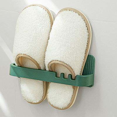 CTVR Wall Mounted Slippers Rack, 3 in 1 Door Shoe Hanger, Shoe Holders Shelf, Pot Cover Stand, Bathroom Towel Storage Organizer, Save Space