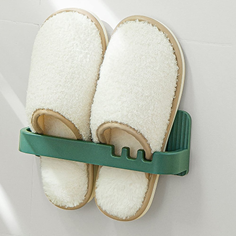 CTVR Wall Mounted Slippers Rack, 3 in 1 Door Shoe Hanger, Shoe Holders Shelf, Pot Cover Stand, Bathroom Towel Storage Organizer, Save Space