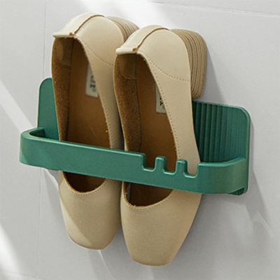 CTVR Wall Mounted Slippers Rack, 3 in 1 Door Shoe Hanger, Shoe Holders Shelf, Pot Cover Stand, Bathroom Towel Storage Organizer, Suitable for Most Shoes