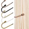 1Pcs Metal Curtain Tie Back Hold Backs U-Shaped Curtain Wall Hook Black Silver Gold Holders with 2 Screws Curtain Hanging,b,1PCS view 2