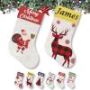 Boffihuxaw Personalized Christmas Stockings Set of 2 Custom Family Stockings with Name Customized Xmas Holiday Decor view 1