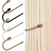 1PC Metal Curtain Tie Backs U Shaped Hooks Holder Curtain Buckle Clip Home Curtain Decorative Accessories,D,4pcs view 2