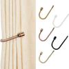 1PC Metal Curtain Tie Backs U Shaped Hooks Holder Curtain Buckle Clip Home Curtain Decorative Accessories,D,4pcs view 3