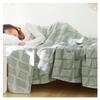 Blanket Queen Size Chunky Knit Blanket Throw Cotton Sofa Cover Toweling Coverlet Throw Blanket Travel Pillows (Color : Green, Size : 200X230cm) view 1