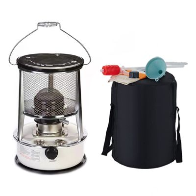 Xrdbfd Kerosene Stove Heater for Indoor, Portable Kerosene Heaters, Kerosene Burners with Wick, Oil Heaters for Outdoor Camping, Tents, Cooking, Without Electricity,6Lwhite