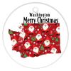 Ornament Merry Christmas Washington State 2022 Ornament Washington Home Xmas Tree Decorations Flat Circle Ceramic Ornament 3 Inch Keepsake for Friends,Family view 4