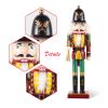 SurpriseSeptember Christmas Nutcracker Ornament,12 inch Traditional Painted Wooden Nutcracker Soldier Doll, Nutcracker Figures Holiday Party Tabletop Christmas Decorations(Bugler) view 3