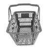 Shopping Basket Storage Basket Portable with Double Handles for Home Supermarket Grey view 1