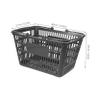 Shopping Basket Storage Basket Portable with Double Handles for Home Supermarket Grey view 2