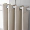 100% Blackout Faux Linen Extra Long Curtain 14ft Length,Luxurious Solid Grommet High Woven Elegant Linen Drape for 2 Story House,High Living Room,High Ceiling(Ivory,1 Panel,52 x 168 Inch) view 3