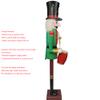 CDL 4feet high Christmas Nutcracker Drummer Wooden Large Nutcracker Figurine Drummer Soldier Christmas Decorations for Front Door Porch Fireplace Commercial Decorations for Hotel Lobby YK37 view 3