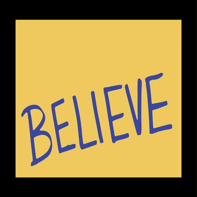 Ted Lasso Inspired Themed Believe Sign - Black Framed (From The Hit TV Series)
