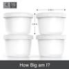 BALCI - 16oz Ice Cream Containers with Silicone Lids (Set of 4) - 1 Pint Each Freezer Food Storage Containers, Reusable, LeakProof, For Homemade IceCream Containers - White with Sprinkles view 3