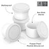 BALCI - 16oz Ice Cream Containers with Silicone Lids (Set of 4) - 1 Pint Each Freezer Food Storage Containers, Reusable, LeakProof, For Homemade IceCream Containers - White with Sprinkles view 4