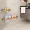 Bathroom Shoe Holder, Slippers Rack, Self Adhesive Shoe Hanger, Multifunction Towel Bar, Kitchen Dish Cloths Hanger, Wall Mounted (Size : 48 * 5cm) view 4