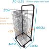 HONGKEFIT Art Drying Rack - Flexible Shelves Mobile Cart for Painting Craft Artwork Canvas Storage, Stackable Metal Stainless Steel Art Rack Power Coated for Classroom, Art Club (Size : 35-Layer) view 2
