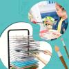 HONGKEFIT Art Drying Rack - Flexible Shelves Mobile Cart for Painting Craft Artwork Canvas Storage, Stackable Metal Stainless Steel Art Rack Power Coated for Classroom, Art Club (Size : 35-Layer) view 4