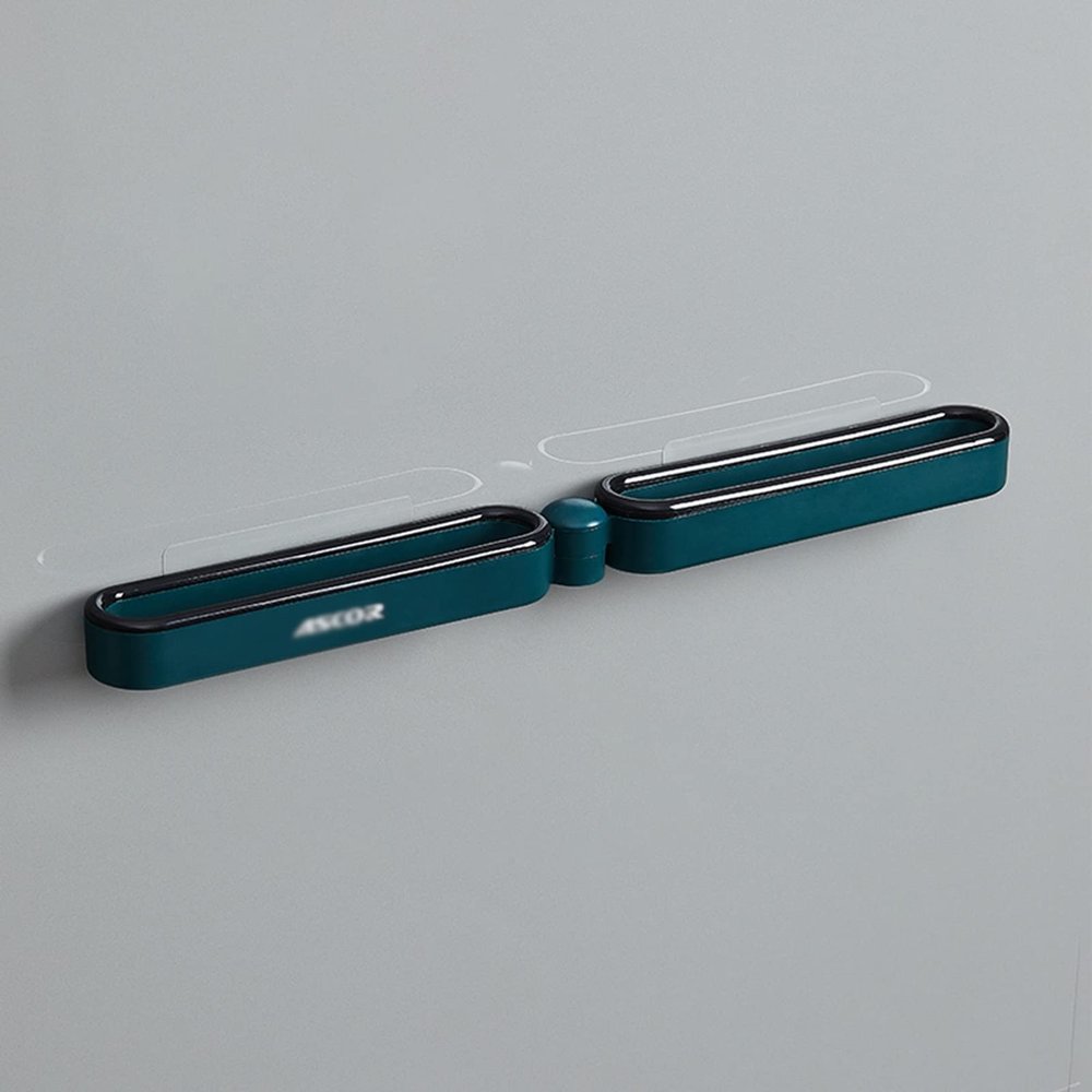 180 Degree Rotation Folding Slipper Holder, Bathroom Shoe Shelf, 3 in 1 Plastic Shoe Hanging, Door Slippers Organizer Rack, for Kitchen and Living Room (Color : Blue)