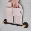CTVR Hanging Slippers Rack, Aluminium Alloy Shoe Holder, Hanging Shoe Stand, Bathroom Self Adhesive Shoe Hanger Storage Organizer, Multifunction Towel Bar (Size : 30.5 * 5.5 * 6cm) view 1