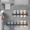 CTVR Hanging Slippers Rack, Aluminium Alloy Shoe Holder, Hanging Shoe Stand, Bathroom Self Adhesive Shoe Hanger Storage Organizer, Multifunction Towel Bar (Size : 30.5 * 5.5 * 6cm) view 4