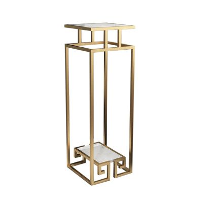 KIZQYN Bonsai Display Stands Plant Display Stand Indoor Flower Shelves Floor Type Iron Flower Stands Living Room Flower Pot Decoration Shelves Ornament Base (Size : Small)