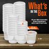 50 Microwavable Food Container - 32oz Translucent Meal Box Storage with Lids, Ideal for Storing Soups, Condiments, Sauces, Dressing, Fruit, Baby Food, Healthy Snacks, and Leftovers, Large SQUATZ view 3