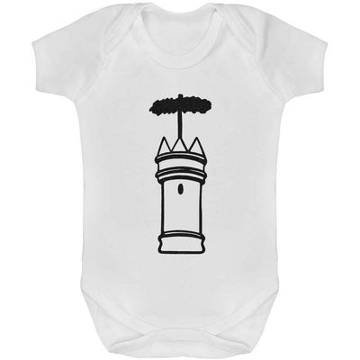 Azeeda 3-6 Month 'Sweeping Chimney' Baby Grow/Bodysuit (GR00086418)