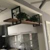 Ceiling Mounted Holder Hanging Rack For Entrance Kitchen Bar StorageIndustrial Suspended Shelf For BooksPot And Pans Shelves Plant Flower Stands Home Decorative ,6 Sizes ( Size : 60x30x50cm ) view 3