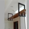 Ceiling Mounted Holder Hanging Rack For Entrance Kitchen Bar StorageIndustrial Suspended Shelf For BooksPot And Pans Shelves Plant Flower Stands Home Decorative ,6 Sizes ( Size : 60x30x50cm ) view 4