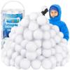 Elcoho 100 Pieces 2 Inch Fake Snow Fight Ball Artificial Snow Toss Ball Fake Winter Snow Fight Ball Fluffy Fun Stress Toys for Xmas Party Supplies Winter Snowball Fight Games Indoors view 1