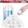 Elcoho 100 Pieces 2 Inch Fake Snow Fight Ball Artificial Snow Toss Ball Fake Winter Snow Fight Ball Fluffy Fun Stress Toys for Xmas Party Supplies Winter Snowball Fight Games Indoors view 2