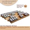 Angimio Bamboo Spice Rack Drawer Organizer - 8 Piece Set - 12" Wide, Combine Into 24" Rack (12" or 24") view 2