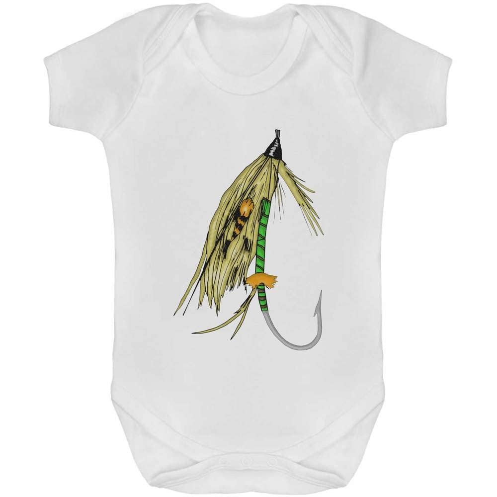 Azeeda 3-6 Month 'Fishing Fly' Baby Grow/Bodysuit (GR00090437)