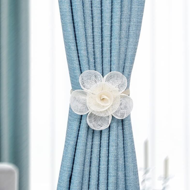 Modern Minimalist Curtain Straps a Pair of Magnet Curtain Buckle Creative Cute Straps Tied Rope Jewelry (Color : A)
