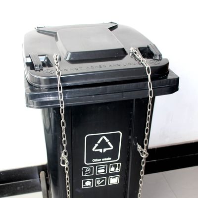 2 PACK Stainless Steel chain Garbage Lock, Outdoor Trash Can Lid lock, Garbage Can Security Strap, Drilling Required, Keep Lid ClosedKeep Wildlife Alimals (Raccoons,Squirrels) & Family Pets Safe