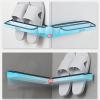CTVR 180 Degree Rotation Slipper Holder, Folding Bathroom Shoe Shelf, Plastic Shoe Hanging, Door Slippers Organizer Rack, Towel Stand, Multifunction view 3