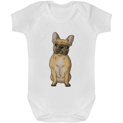 Azeeda 3-6 Month 'French Bulldog' Baby Grow/Bodysuit (GR00089886)